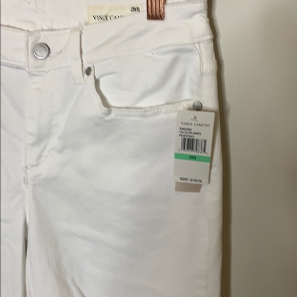 NWT VINCE CAMUTO White Ripped Cropped Jeans sz 29 - Picture 7 of 10